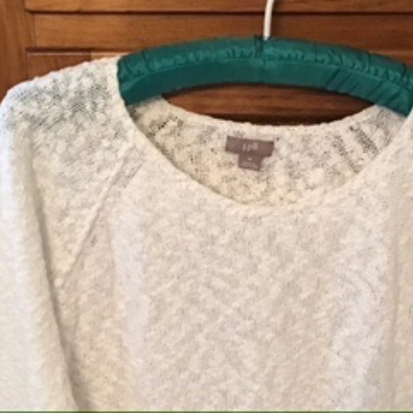 J Jill White Boucle Sweater, EUC, Size M - Picture 2 of 3